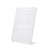 72-Hole Acrylic Slant Back Earring Display Stands EDIS-WH0021-33B-1