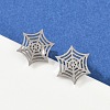 Non-Tarnish 304 Stainless Steel Spider Web Stud Earrings EJEW-G294-01P-3