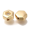 Brass Micro Pave Cubic Zirconia KK-Q001-05G-01-2