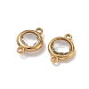 304 Stainless Steel Rhinestone Connector Charms STAS-P453-08G-01-2