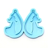 Teardrop with Lady Silicone Pendant Molds DIY-WH0175-56-1