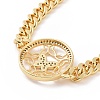 Clear Cubic Zirconia Butterfly Link Bracelet BJEW-B068-06-3