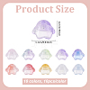 100Pcs 10 Colors Transparent Two Tone Spray Painted Glass Beads GLAA-ME0001-02-2