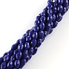 Faceted Rice Glass Beads Strands GLAA-Q046-01-4