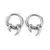 Horn 316 Surgical Stainless Steel Hoop Earrings EJEW-G416-28AS-4