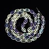 Painted Transparent Glass Beads Strands GLAA-E033-06C-05-2