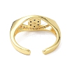 Evil Eye Real 18K Plated Cuff Rings for Women Gift ZIRC-C021-03G-01-2