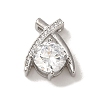Micro Pave Clear Cubic Zirconia Pendants KK-S351-02P-03-1