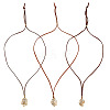 3Pcs Faux Suede Macrame Pouch  Pendant Necklaces NJEW-TAC0051-02-2