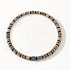 Natural Picture Jasper & Synthetic Non-magnetic Hematite Beads Stretch Bracelets for Men LS-NY6374-5