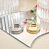 2Pcs 2 Colors Alloy with Crystal Rhinestone Finger Rings RJEW-TADJ0001-01D-4