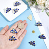 9pcs Alloy Enamel Brooches JEWB-ME0001-35-3