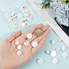 40Pcs 4 Styles 1-Hole Natural Shell Shank Buttons BUTT-CY0001-38-3