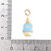 304 Stainless Steel Enamel Pendants X-STAS-F358-01G-12-3