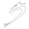 Halloween Series 202 Stainless Steel Cable Chain Ghost Pendant Necklaces NJEW-S005-01P-C-2