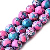 Dyed Natural Magnesite Beads Strands G-L617-D01-8mm-05-2