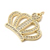 Brass Micro Pave Clear Cubic Zirconia Pendants KK-H267-034G-2