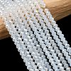 Crystal Glass Rondelle Beads Strands EGLA-F049C-01-2