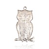 Owl Alloy Acrylic Rhinestone Big Pendants PALLOY-I115-56P-2