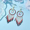 Seed Glass Dangle Earring EJEW-MZ00187-2