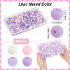 500Pcs Rubberized Style Imitated Silicone Acrylic Beads OACR-SP0001-33B-2