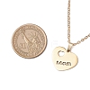 Mother's Day 304 Stainless Steel Pendant Necklace NJEW-TA00194-02-3