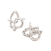 Brass Stud Earrings for Women EJEW-U015-22P-01-2