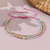 Summer Glass Seed Cylinder Beads Braided Bead Bracelets RV6392-2-1