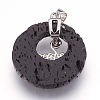 Natural Lava Rock Pendants KK-F751-B19-3