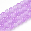 Baking Paint Imitation Jade Glass Round Bead Strands X1-DGLA-N003-6mm-04-1