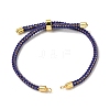 Braided Cotton Cord Slider Bracelet Making MAK-R001-01G-22-1