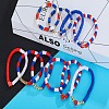 10Pcs Independence Day Theme Handmade Polymer Clay Beads Stretch Bracelets BJEW-SW01605-8
