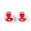 Transparent Acrylic Enamel Beads MACR-N008-60B-2