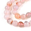 Natural Cherry Blossom Agate Beads Strands G-K310-C07-6mm-4