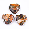Assembled Bronzite and Imperial Jasper Pendants X-G-T111-04F-1