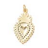 Rack Plating Brass Micro Pave Clear Cubic Zirconia Pendants X-KK-M229-38G-2