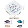 24pcs 4 Colors Faceted Teardrop K9 Glass Rhinestone Cabochons RGLA-CA0001-04-2