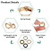 24Pcs 4 Colors Alloy Spring Gate Rings FIND-HS0001-26B-4