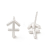 S925 Sterling Silver Stud Earrings EJEW-K303-01S-09-4