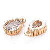 Brass Inlaid Cubic Zirconia Charms KK-S356-771E-2