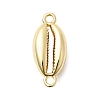 Brass Shell Shape Connector Charms KK-H529-11G-1