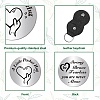 CREATCABIN Pocket Hug Token Long Distance Relationship Keepsake Keychain Making Kit DIY-CN0002-67J-3