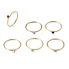304 Stainless Steel Rhinestone Finger Rings for Women SA-CBAB767-26A-G-4