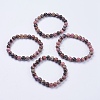 Natural  Rhodonite Beaded Stretch Bracelets BJEW-I253-8mm-26-2