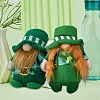 2Pcs 2 Style Saint Patrick's Day Cloth Gnome Faceless Doll DJEW-GF0001-63-6