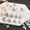 Alloy Crystal Rhinestone Stud Earring Finding EJEW-CD0001-05-3