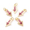 Brass Micro Pave Cubic Zirconia Pendants X-ZIRC-I043-08G-1