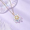 Glass & Glass Pearl Beads Pendants Necklaces for Women NJEW-MZ00106-05-1
