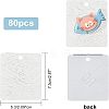 Plastic Brooch Display Cards CDIS-WH0015-13-6