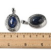 Natural Lapis Lazuli Locket Pendants G-C104-04C-P-3